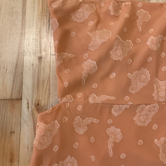 My Girl from Hello Molly Orange Floral Cowl Neck Dress - Tie up Back - Size 14 - Picture 4 of 10